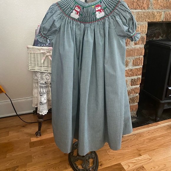 Wish Upon A Star Girls Smocked Christmas Dress size 5 - Picture 13 of 16